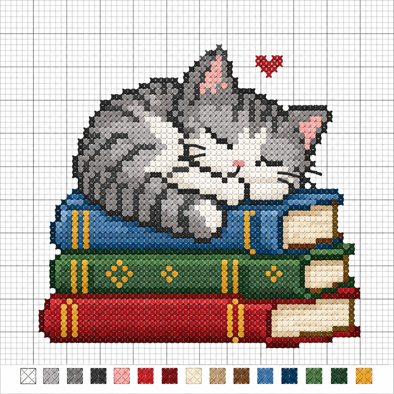 Gráficos de punto de cruz de gatos: ideas bonitas y originales para bordar Gráficos de punto de cruz de gatos: ideas bonitas y originales para bordar Graficos de punto de cruz de gatos 1