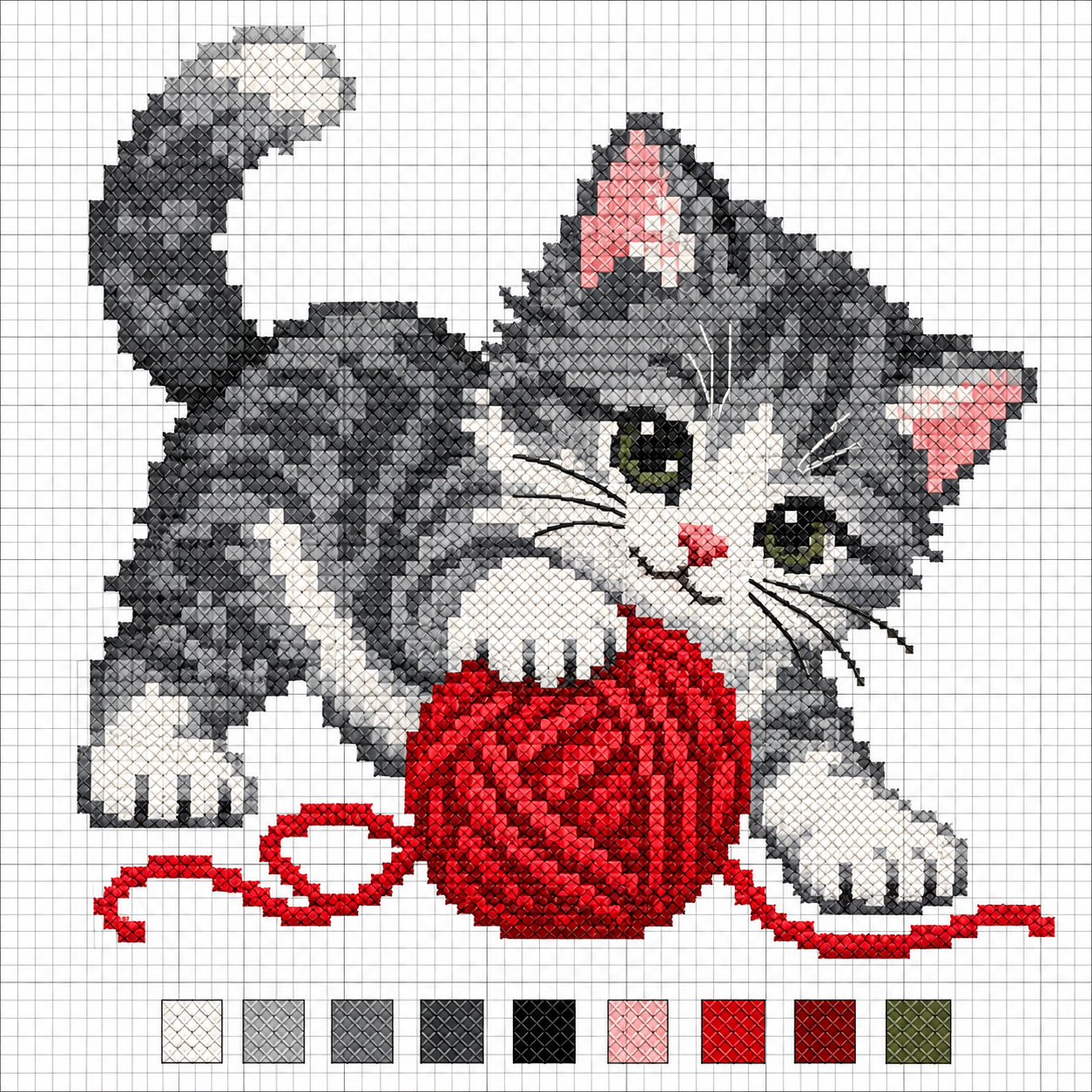 Gráficos de punto de cruz de gatos: ideas bonitas y originales para bordar Gráficos de punto de cruz de gatos: ideas bonitas y originales para bordar Graficos de punto de cruz de gatos 2