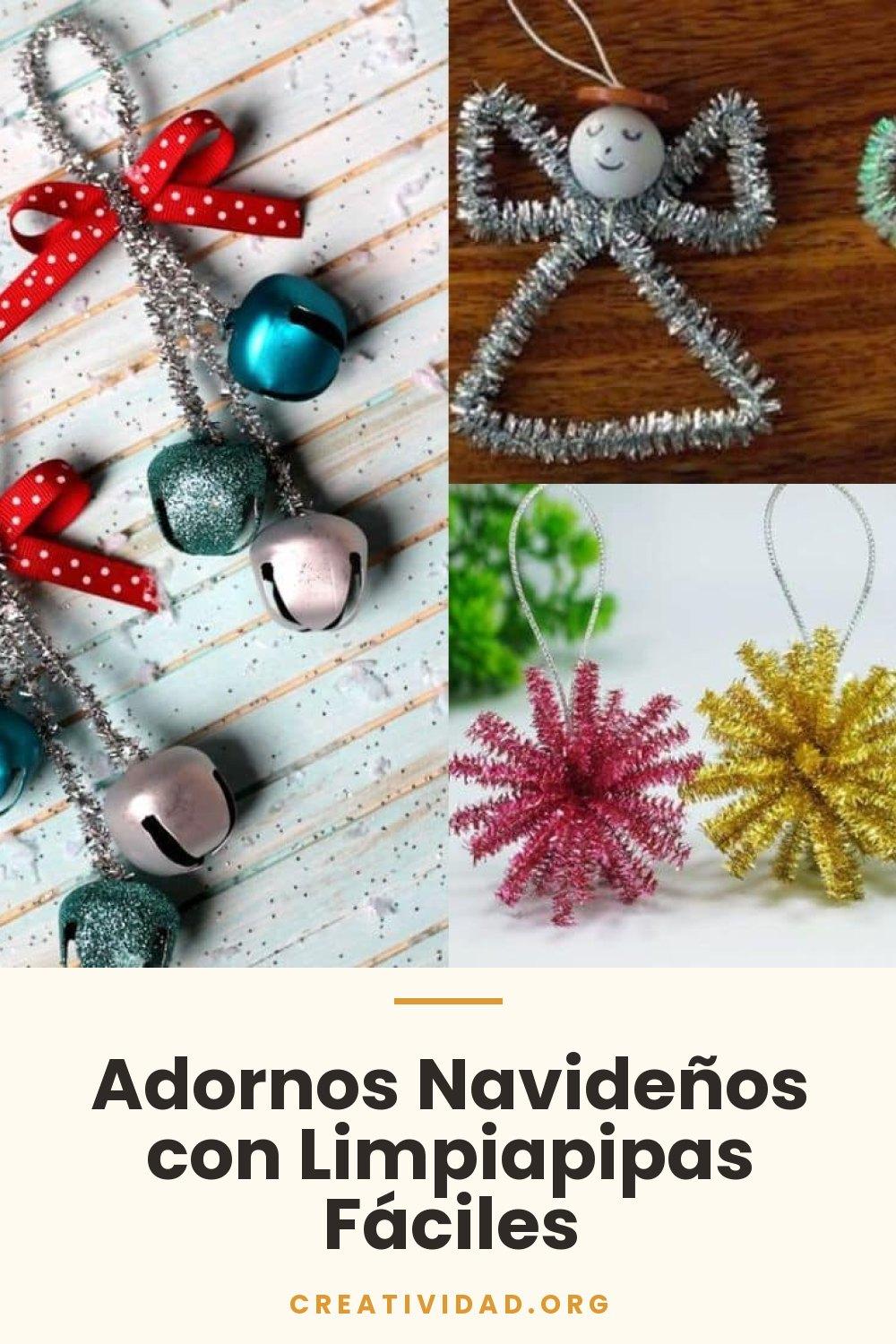 Adornos Navideños con Limpiapipas Fáciles