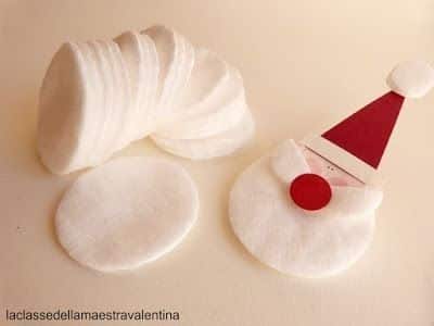 adornos navidenos hechos con discos de algodon 8