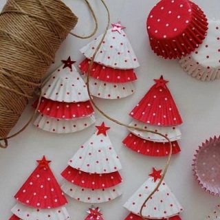 adornos navidenos hechos con moldes para cupcakes 4