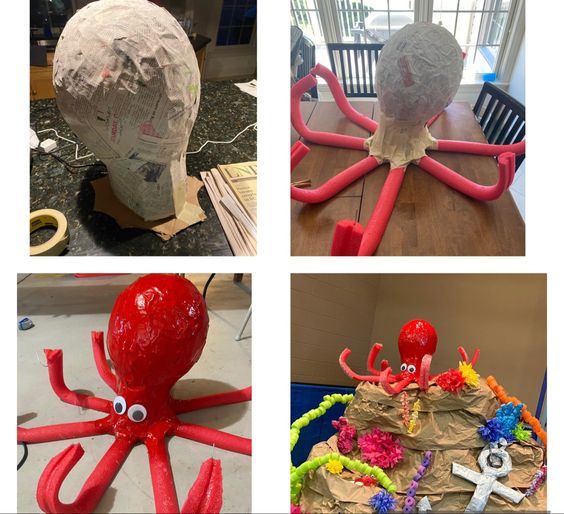 animales hechos con globos y papel reciclado 3