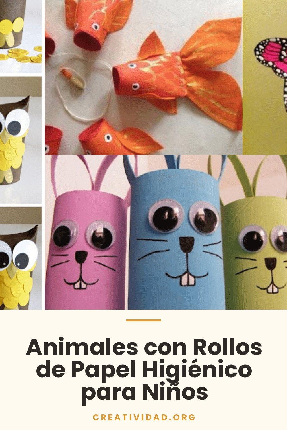 Animales con Rollos de Papel Higiénico para Niños