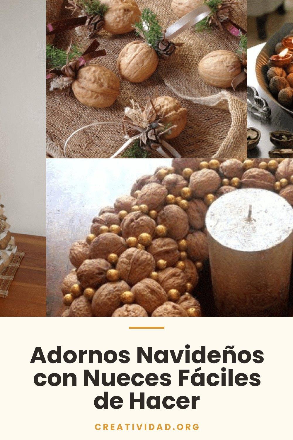 Adornos Navideños con Nueces Fáciles de Hacer