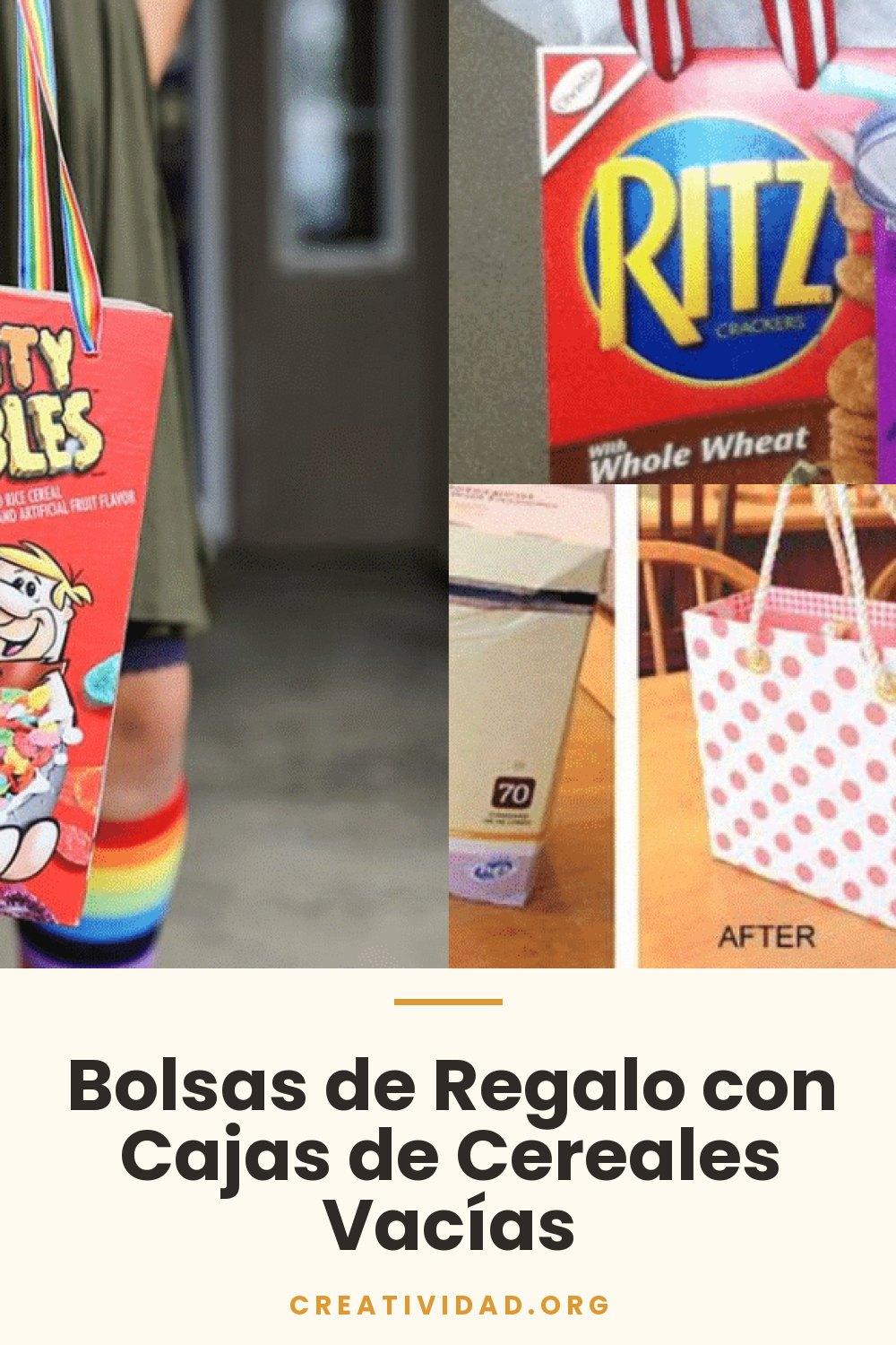 Bolsas de Regalo con Cajas de Cereales Vacías