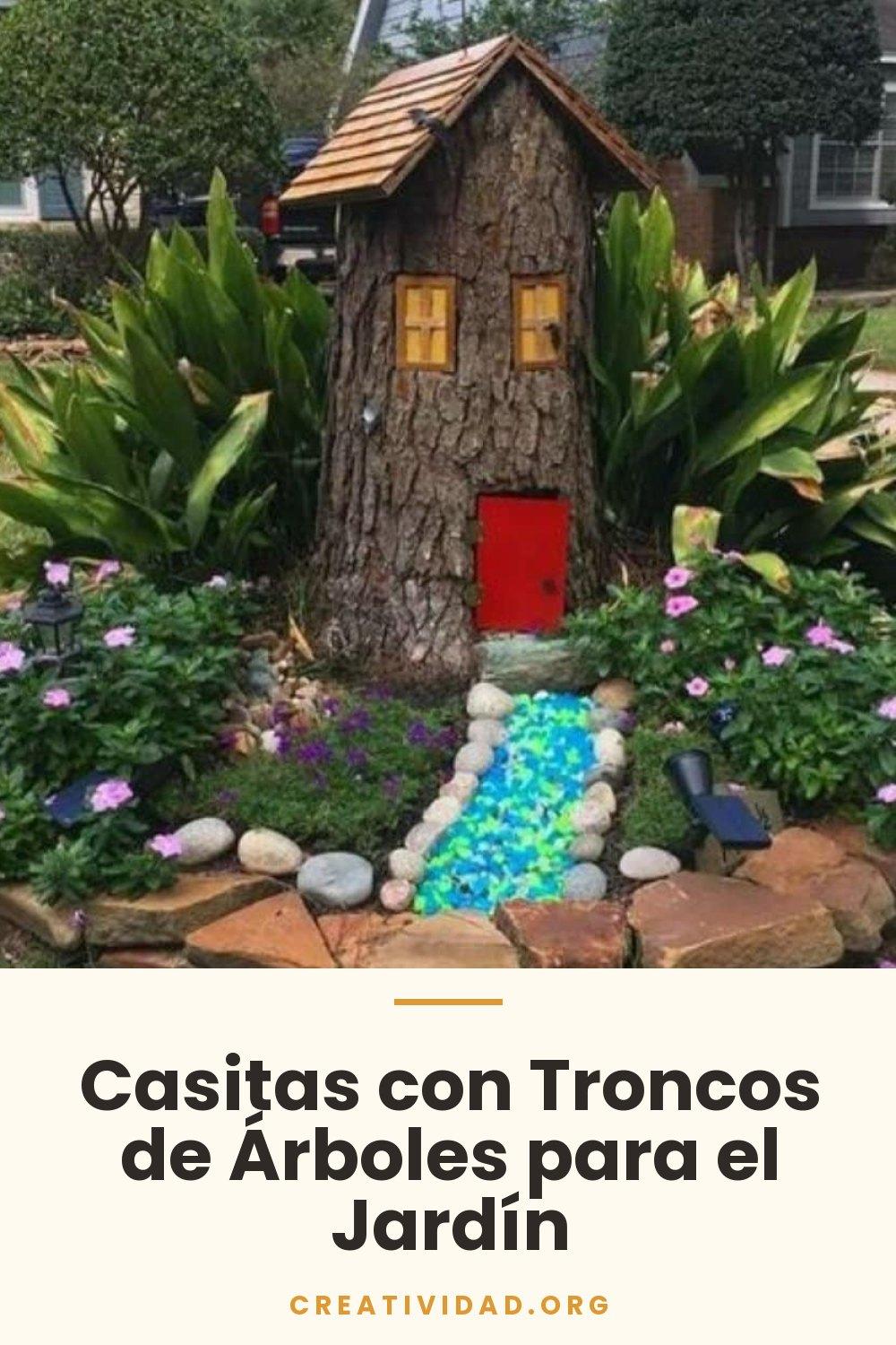 Casitas con Troncos de Árboles para el Jardín