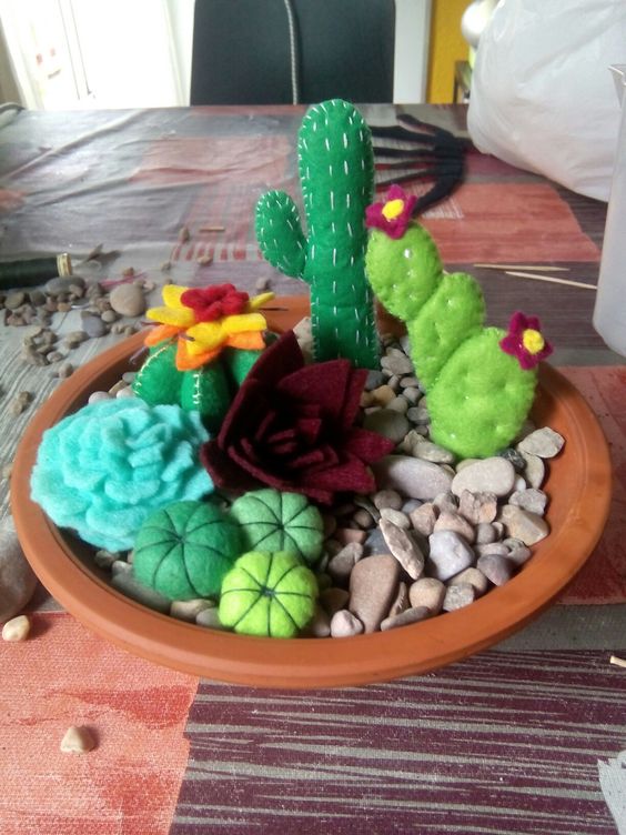 como hacer cactus de fieltro 3 2