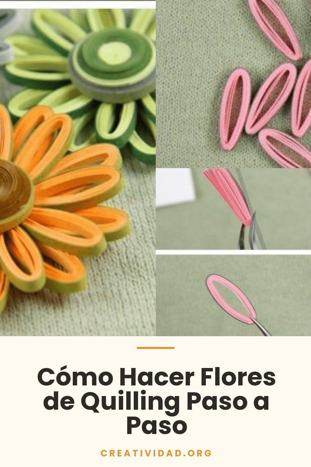 Cómo Hacer Flores de Quilling Paso a Paso