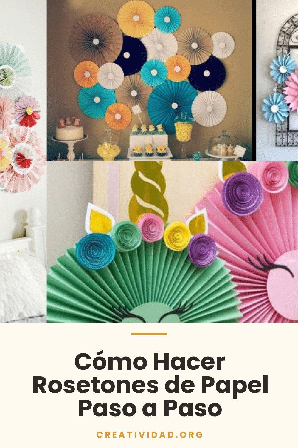 Cómo Hacer Rosetones de Papel Paso a Paso