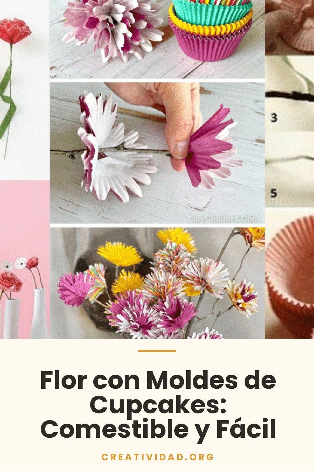 Flor con Moldes de Cupcakes: Comestible y Fácil