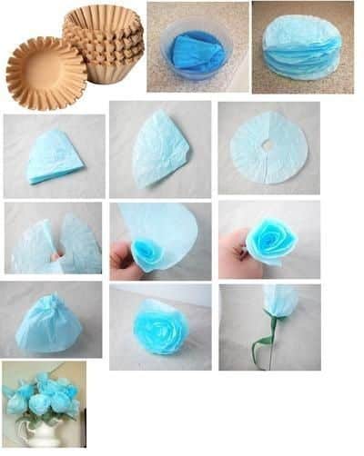 como hacer una flor con moldes de cupcakes 6