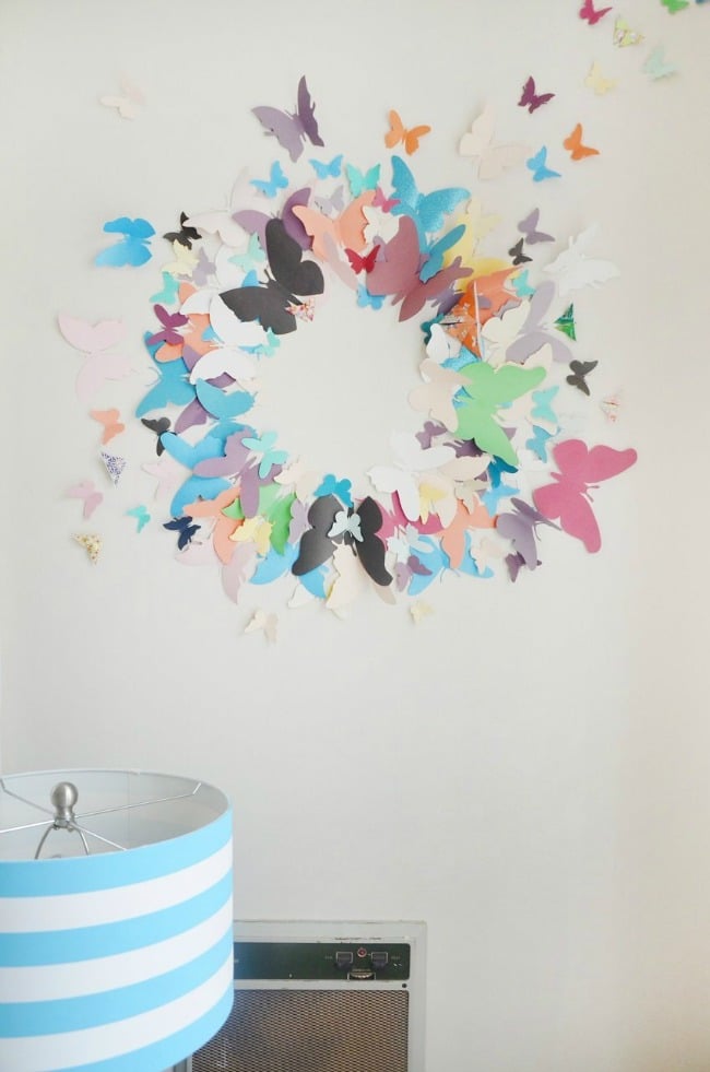 decoracion con mariposas de papel 6