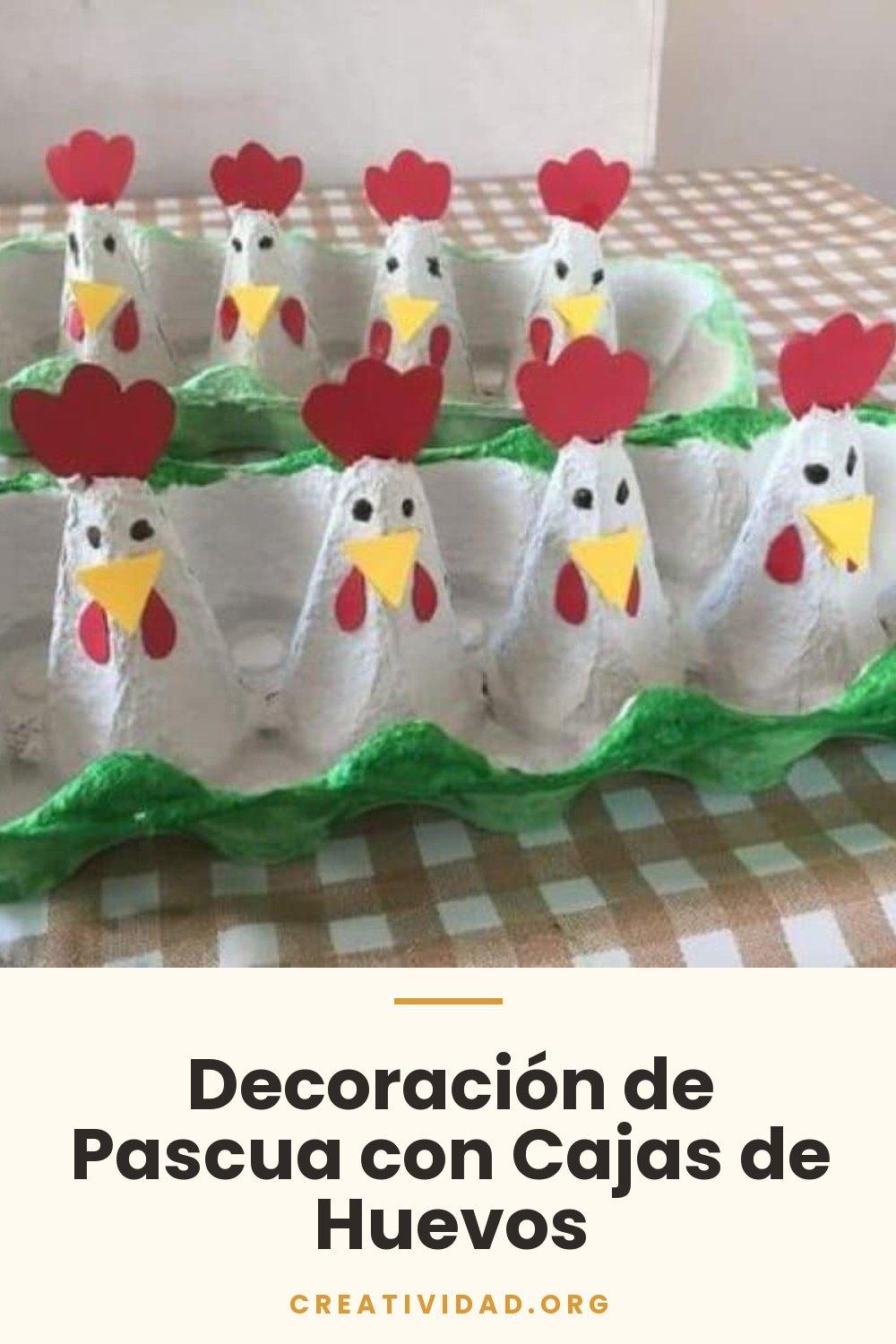 Decoración de Pascua con Cajas de Huevos