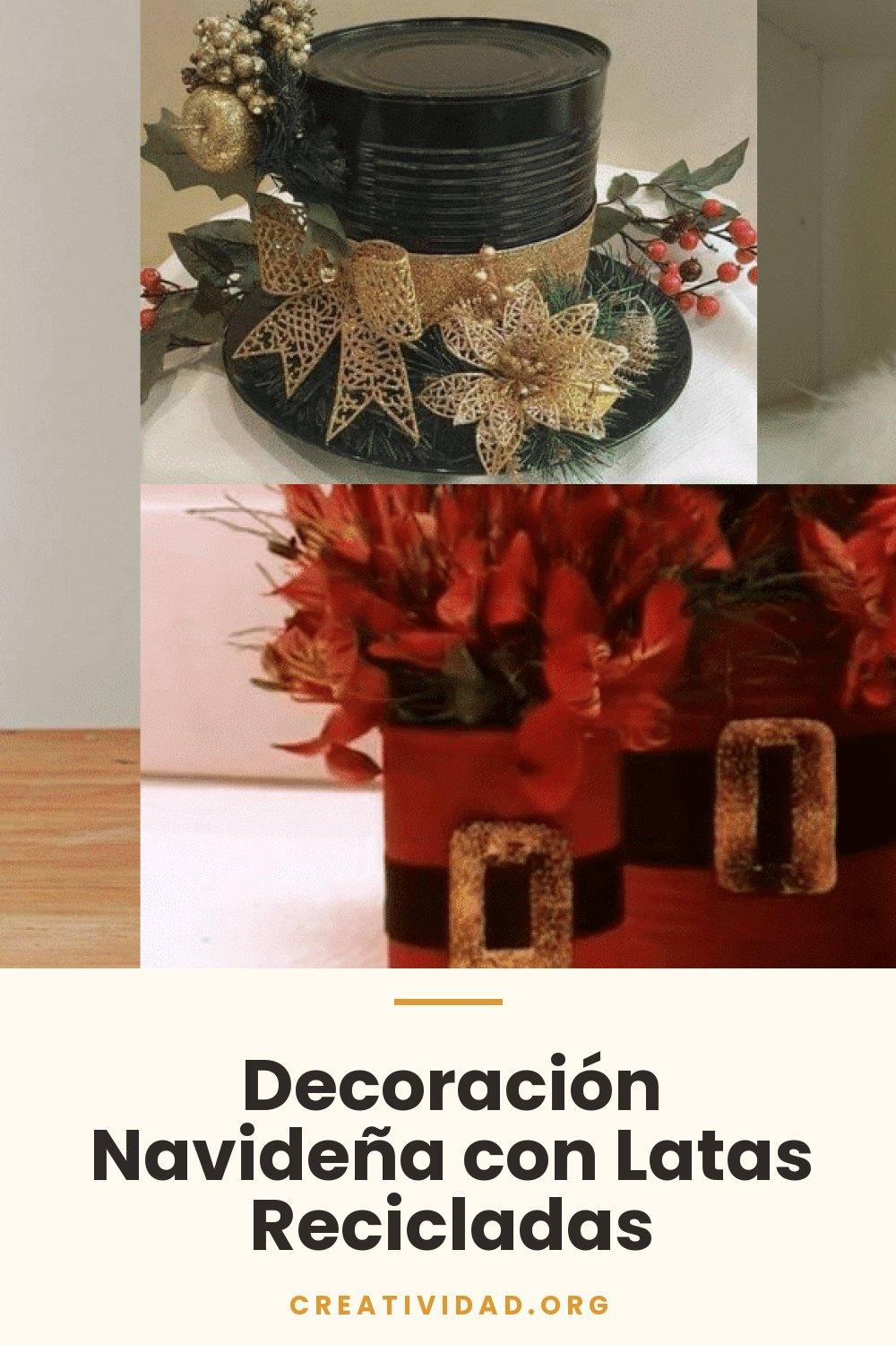 Decoración Navideña con Latas Recicladas