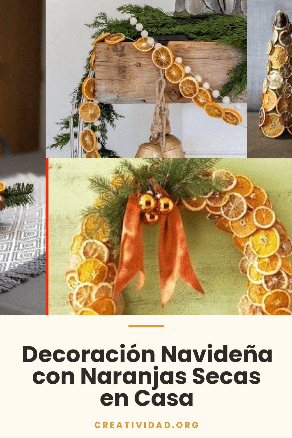 Decoración Navideña con Naranjas Secas en Casa