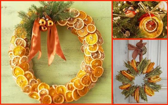 decoracion navidena hecha con naranjas secas 3
