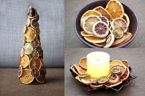 decoracion navidena hecha con naranjas secas 4