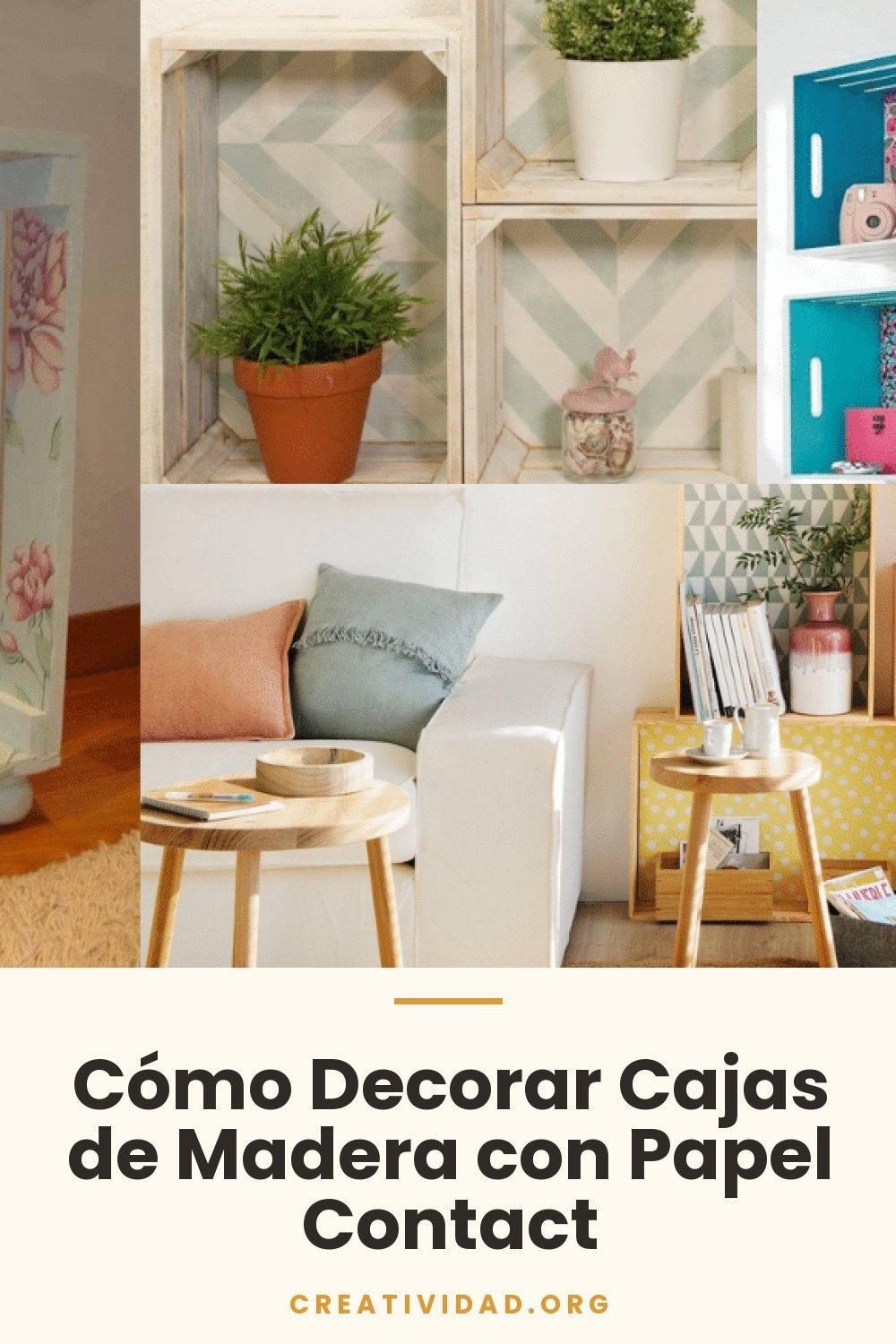 Cómo Decorar Cajas de Madera con Papel Contact
