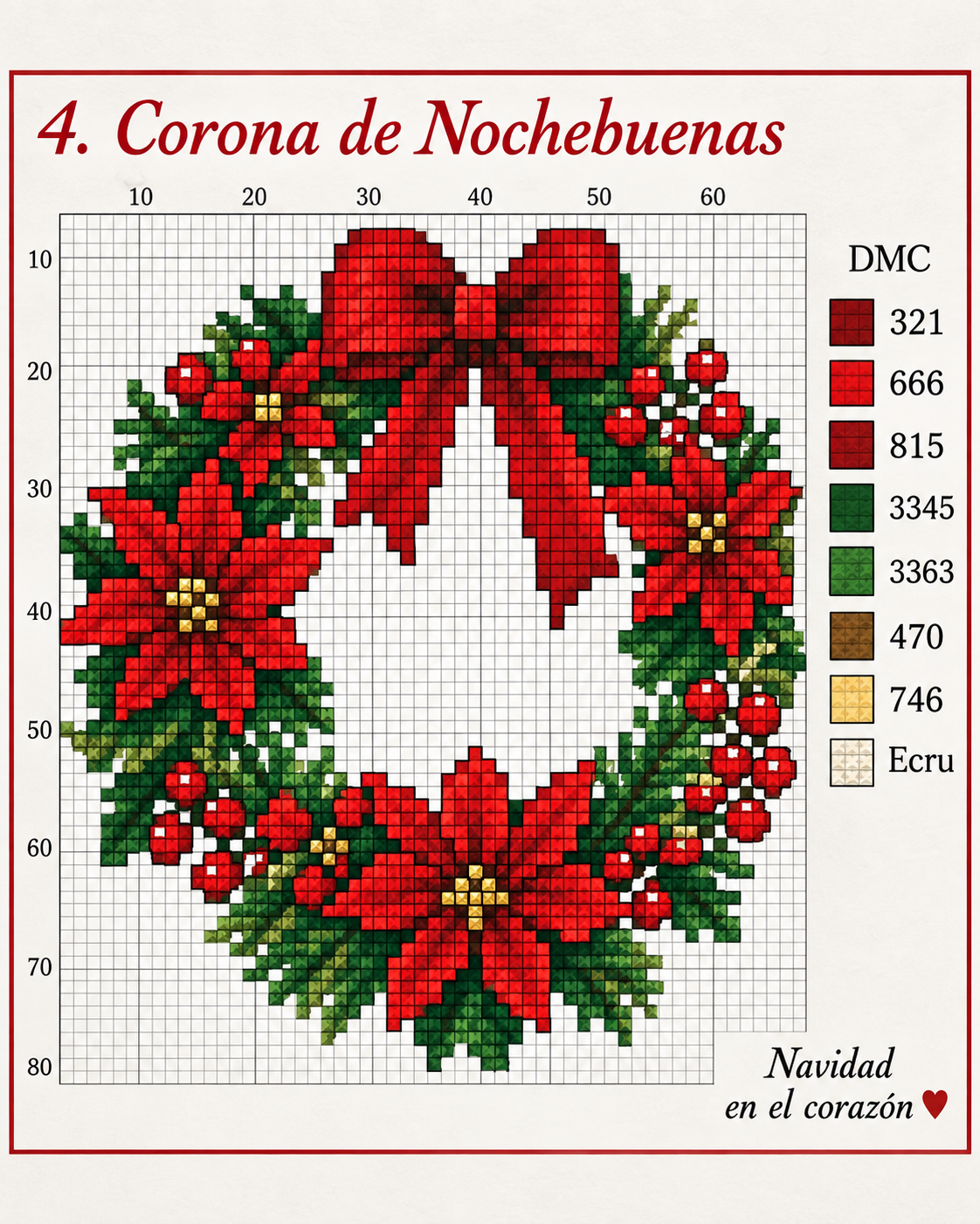 Descubre patrones de punto de cruz con flores de Navidad Descubre patrones de punto de cruz con flores de Navidad descubre patrones de punto de cruz con flores de navidad 3