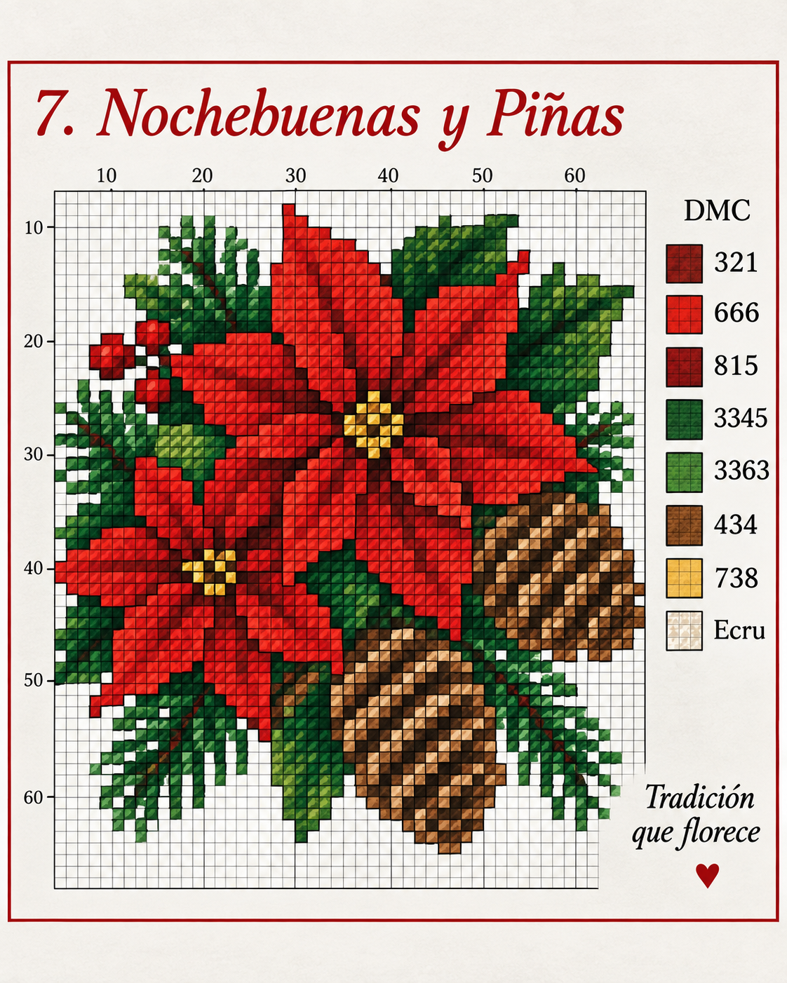 Descubre patrones de punto de cruz con flores de Navidad Descubre patrones de punto de cruz con flores de Navidad descubre patrones de punto de cruz con flores de navidad 6