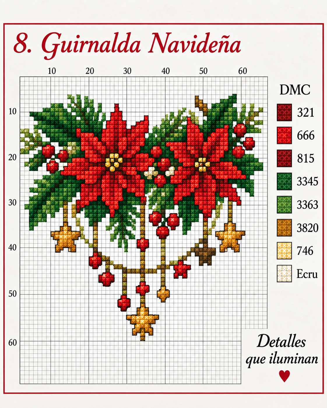 Descubre patrones de punto de cruz con flores de Navidad Descubre patrones de punto de cruz con flores de Navidad descubre patrones de punto de cruz con flores de navidad 7