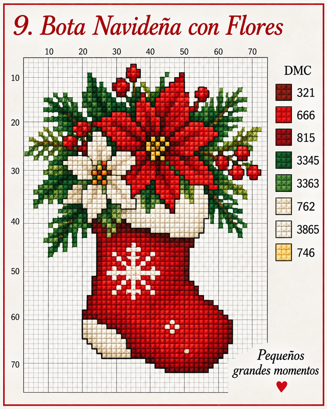 Descubre patrones de punto de cruz con flores de Navidad Descubre patrones de punto de cruz con flores de Navidad descubre patrones de punto de cruz con flores de navidad 8