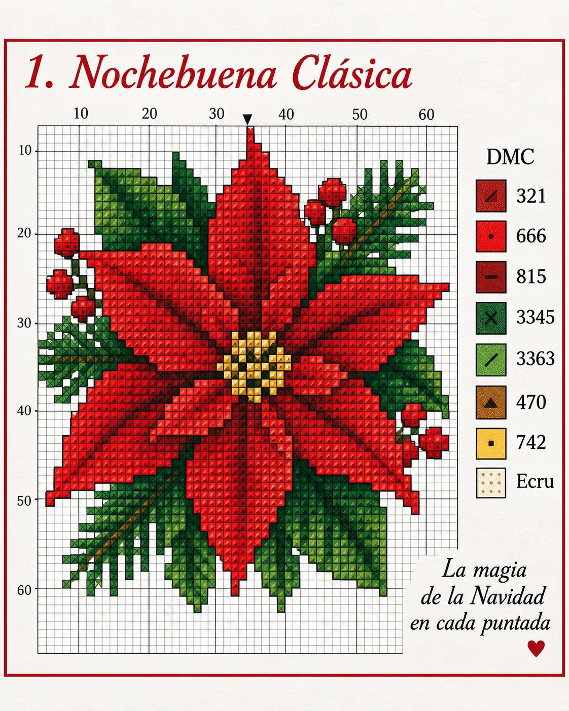 Descubre patrones de punto de cruz con flores de Navidad Descubre patrones de punto de cruz con flores de Navidad descubre patrones de punto de cruz con flores de navidad