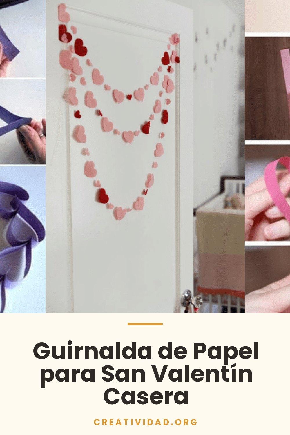 Guirnalda de Papel para San Valentín Casera