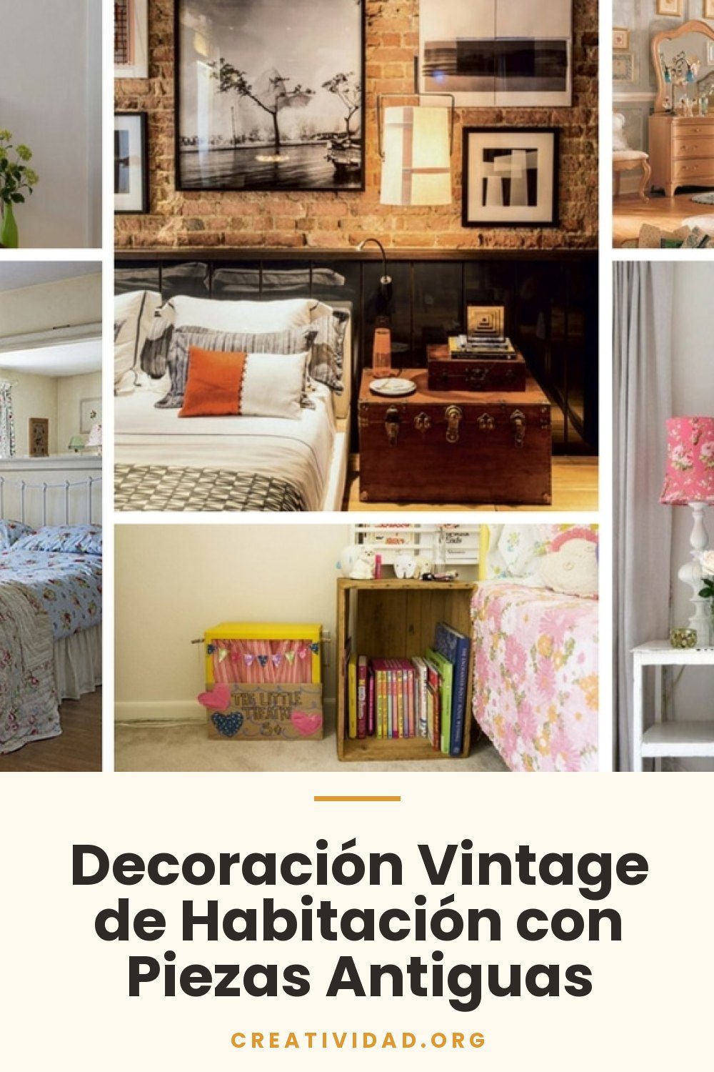 Decoración Vintage de Habitación con Piezas Antiguas