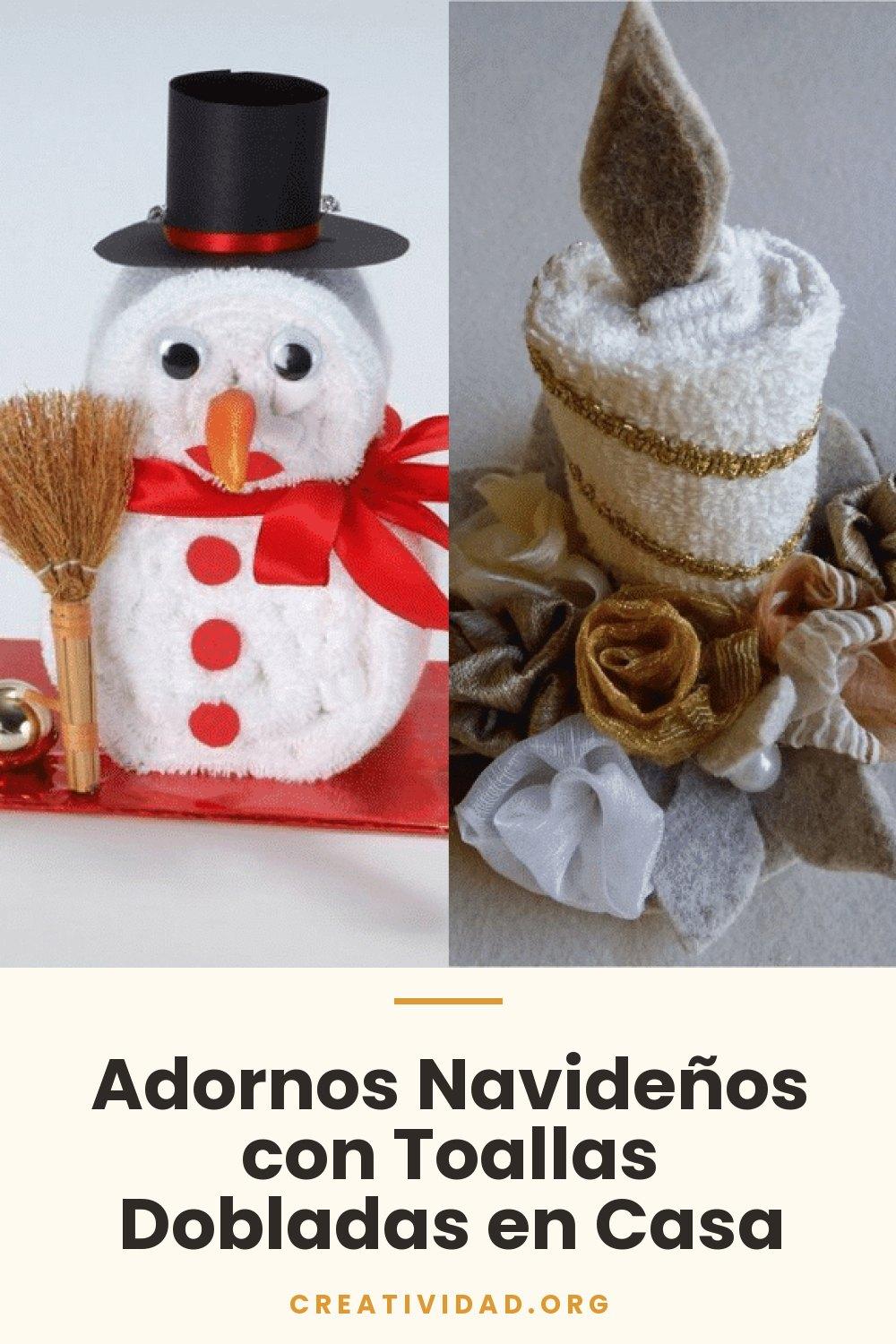 Adornos Navideños con Toallas Dobladas en Casa