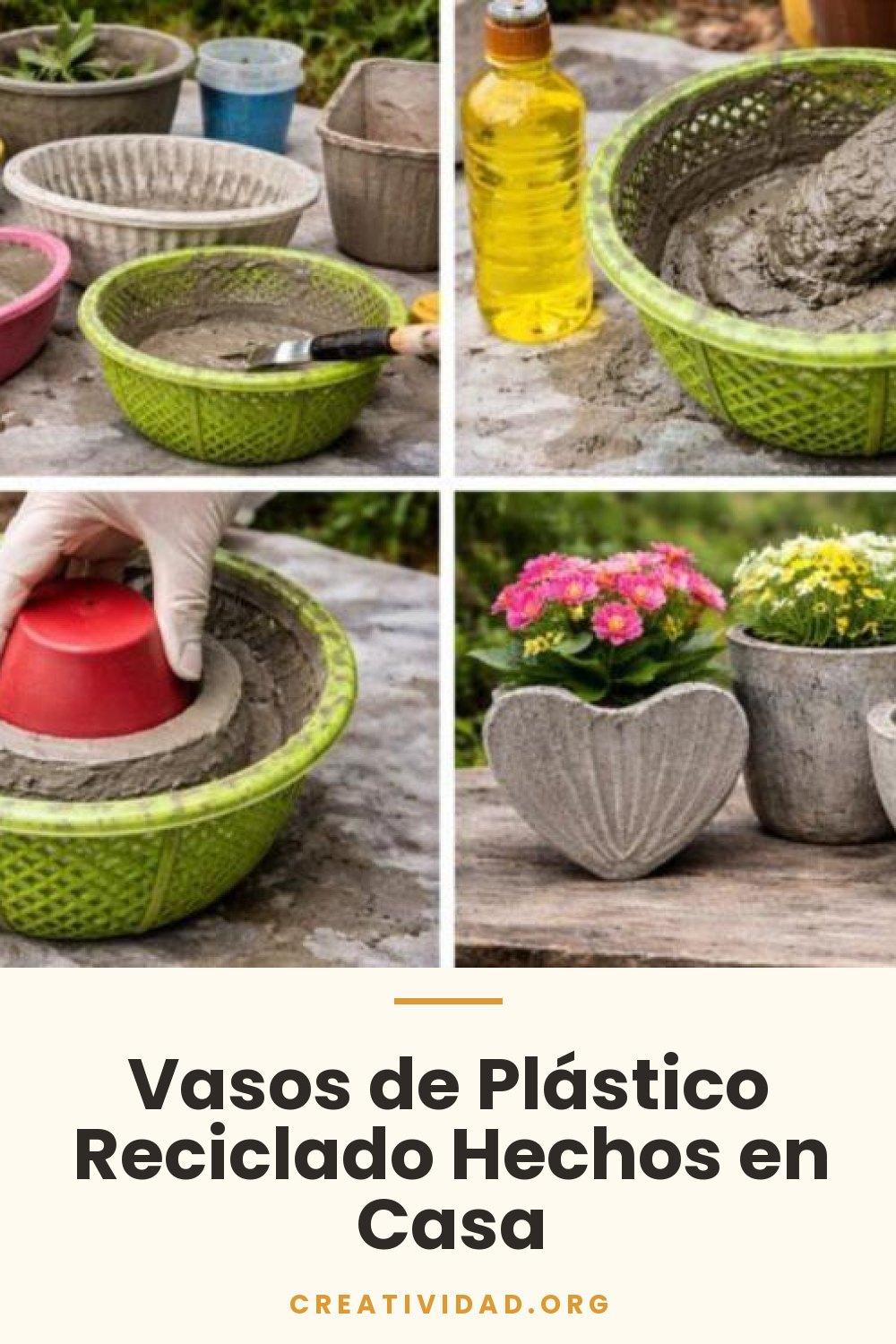 Vasos de Plástico Reciclado Hechos en Casa
