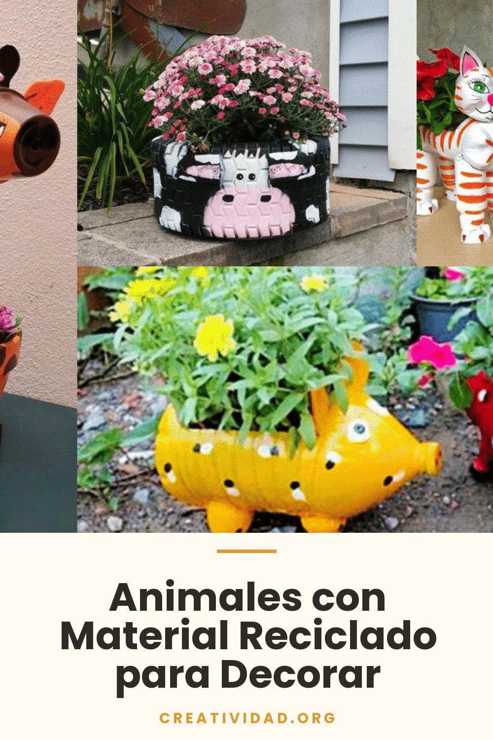 Animales con Material Reciclado para Decorar