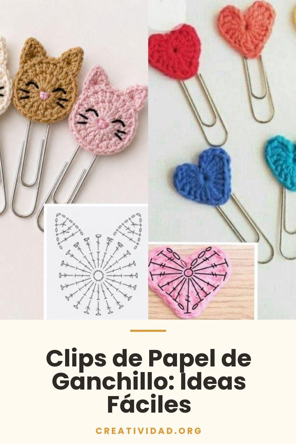 Clips de Papel de Ganchillo: Ideas Fáciles