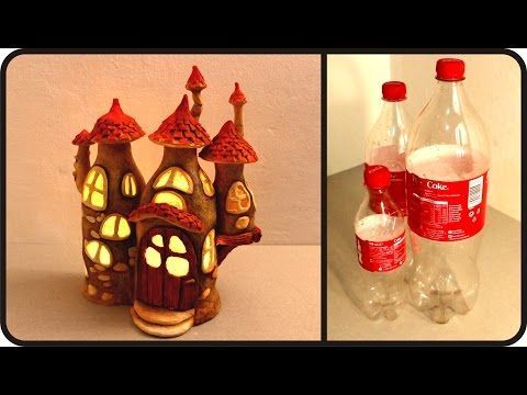 ideas casas de hadas hechas con botellas de refresco 4