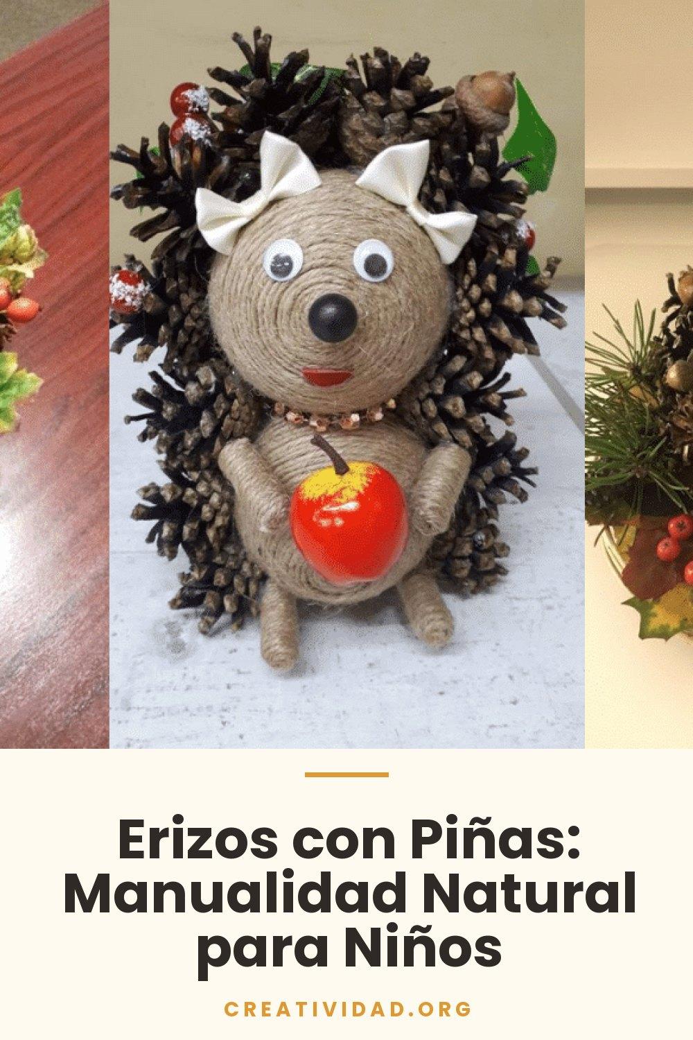 Erizos con Piñas: Manualidad Natural para Niños