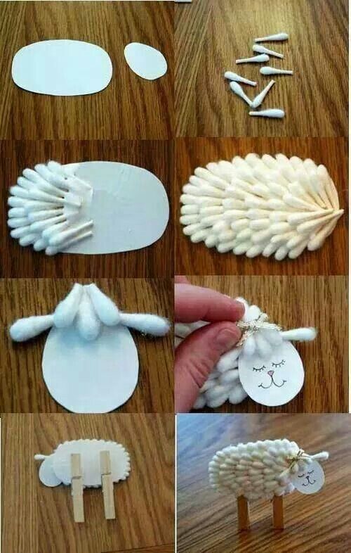 ideas creativas hechas con bastoncillos de algodon 9