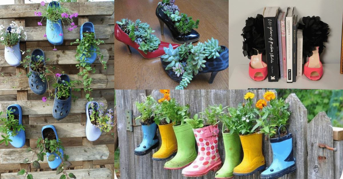 ideas creativas para decorar con zapatos viejos