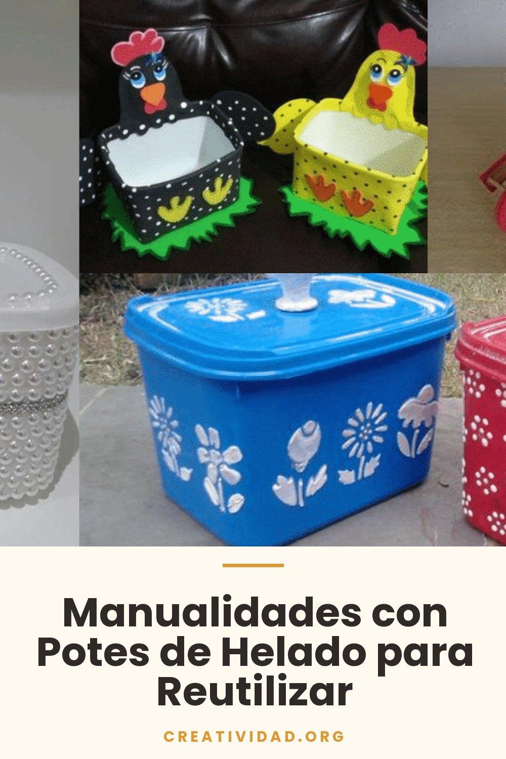 Manualidades con Potes de Helado para Reutilizar