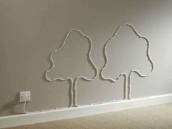 ideas creativas para ocultar los cables de la pared 1