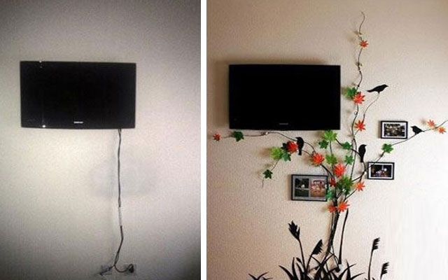 ideas creativas para ocultar los cables de la pared 10