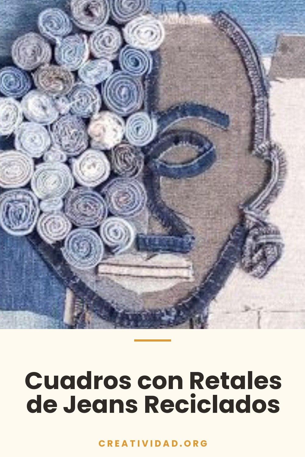 Cuadros con Retales de Jeans Reciclados