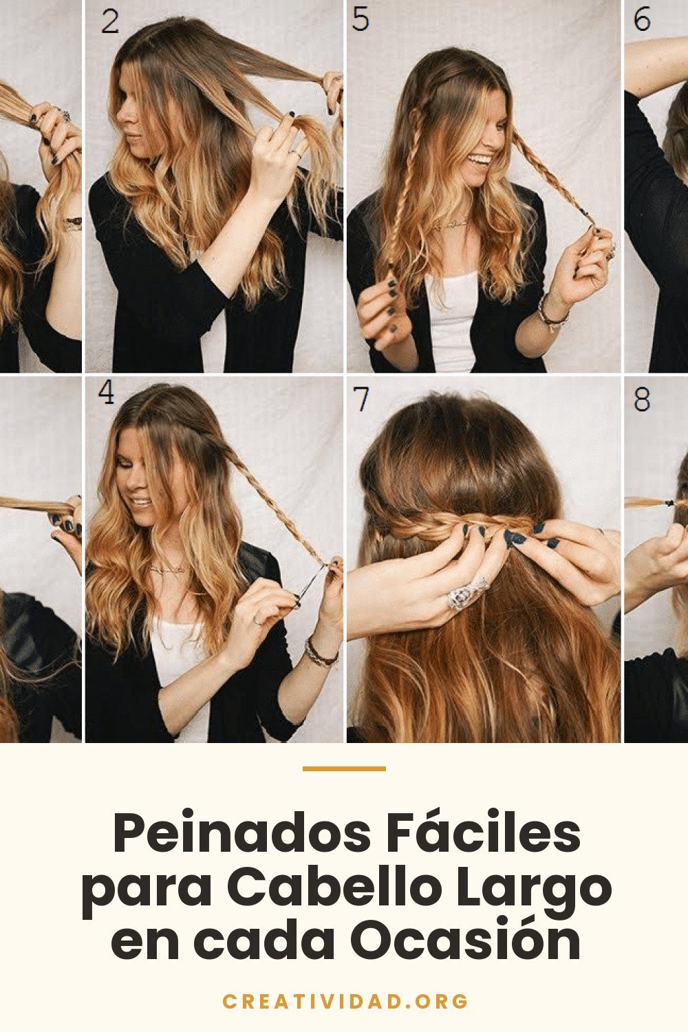 Peinados Fáciles para Cabello Largo en cada Ocasión