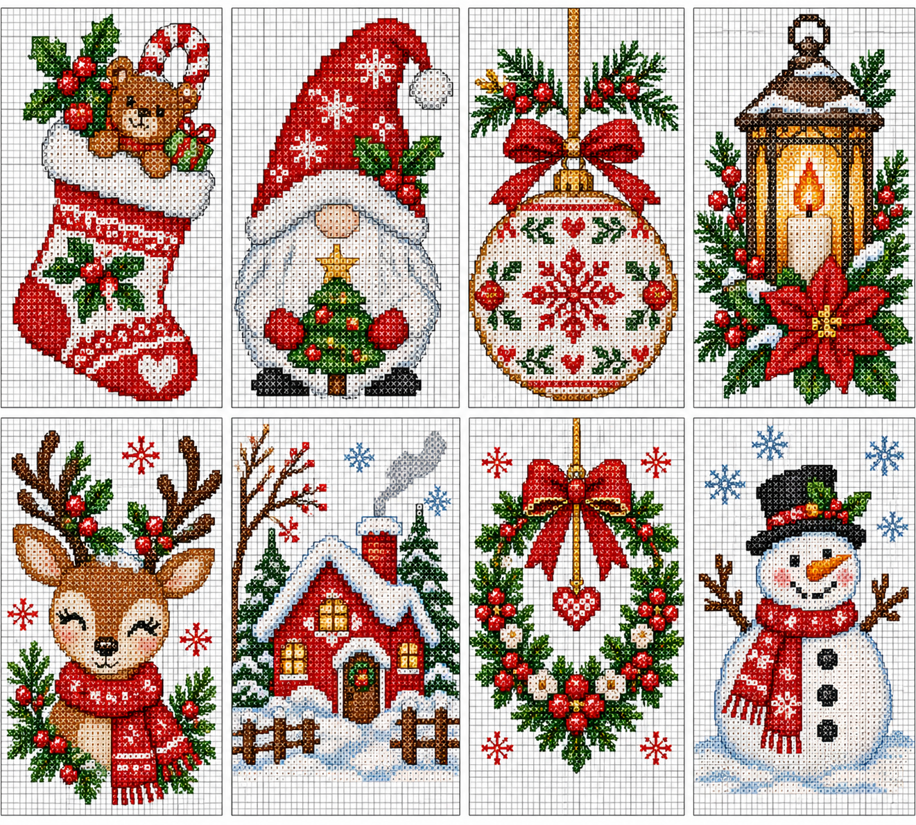 Ideas de punto de cruz navideño para decorar, regalar y disfrutar creando Ideas de punto de cruz navideño para decorar, regalar y disfrutar creando ideas de punto de cruz navideno 14