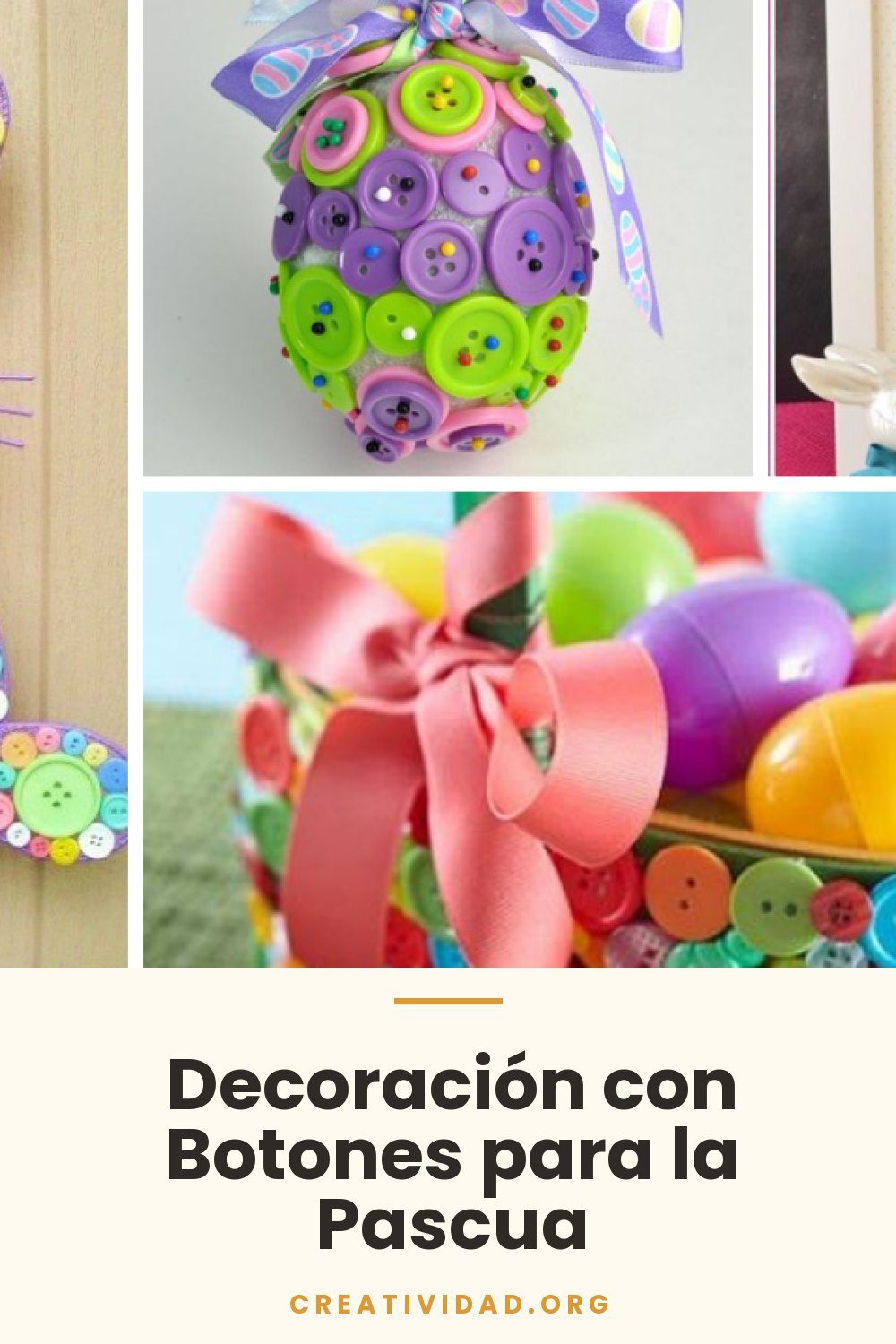 Decoración con Botones para la Pascua