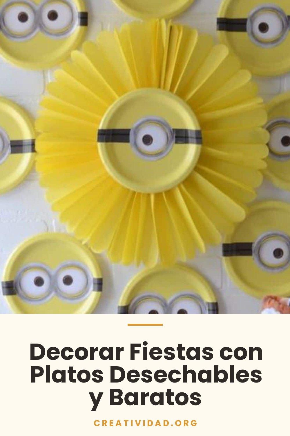 Decorar Fiestas con Platos Desechables y Baratos