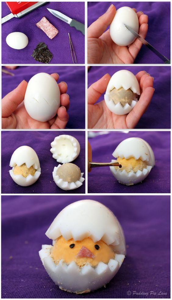 ideas divertidas para servir huevos duros 2