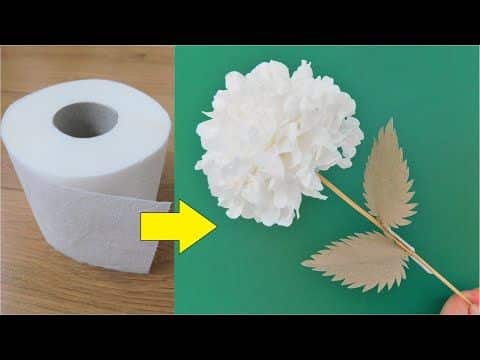 ideas flores hechas con papel higienico 7