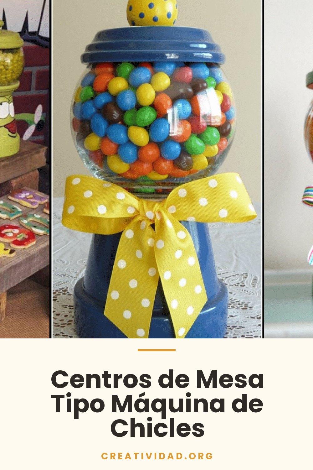 Centros de Mesa Tipo Máquina de Chicles