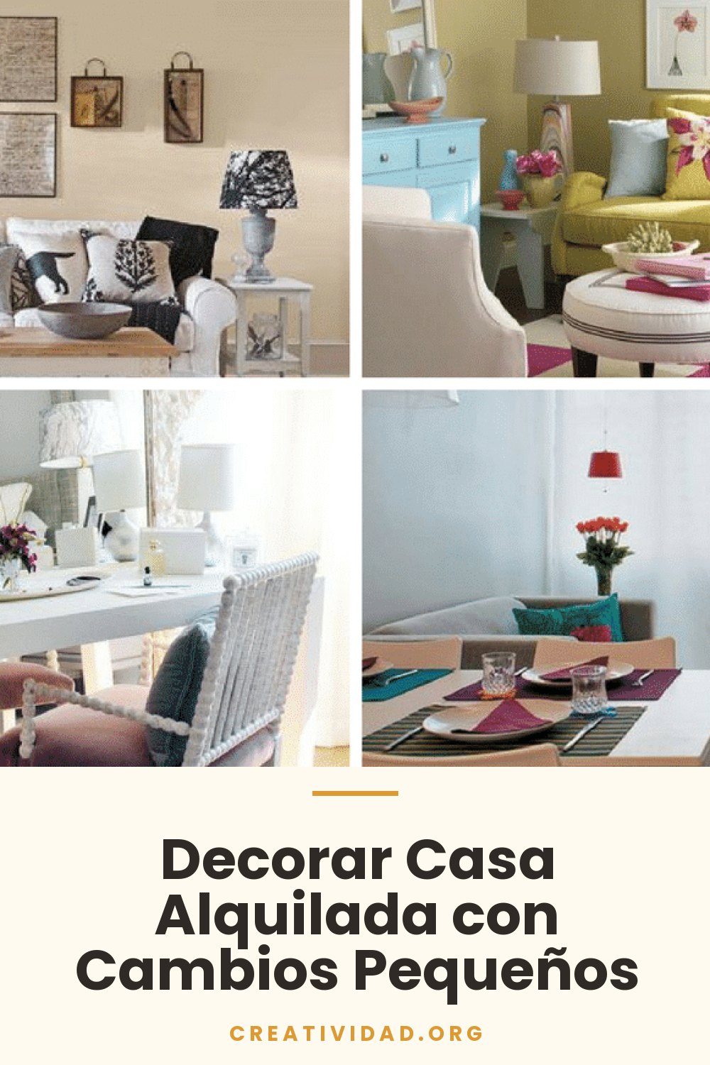 Decorar Casa Alquilada con Cambios Pequeños