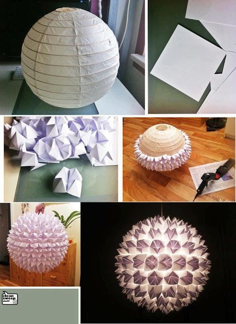 ideas para decorar tus lamparas de papel 8